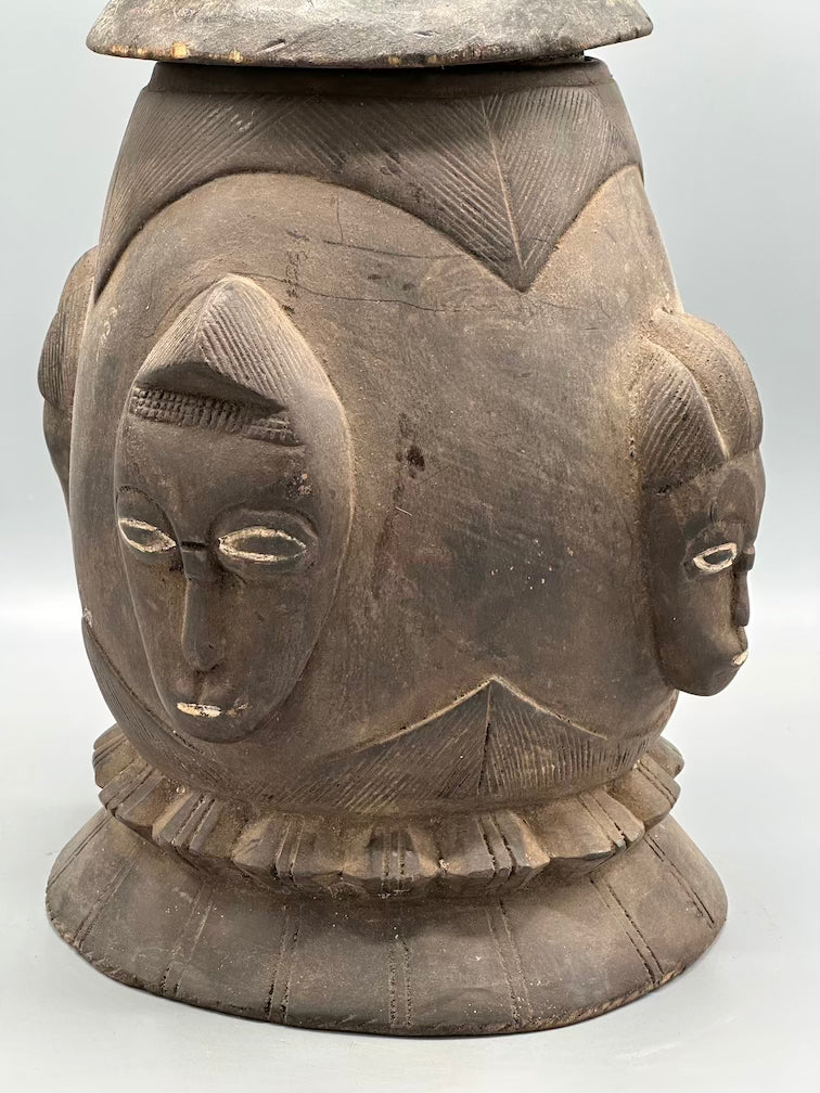 Single Baule Head Design Mouse Oracle Container/Statue | 22"