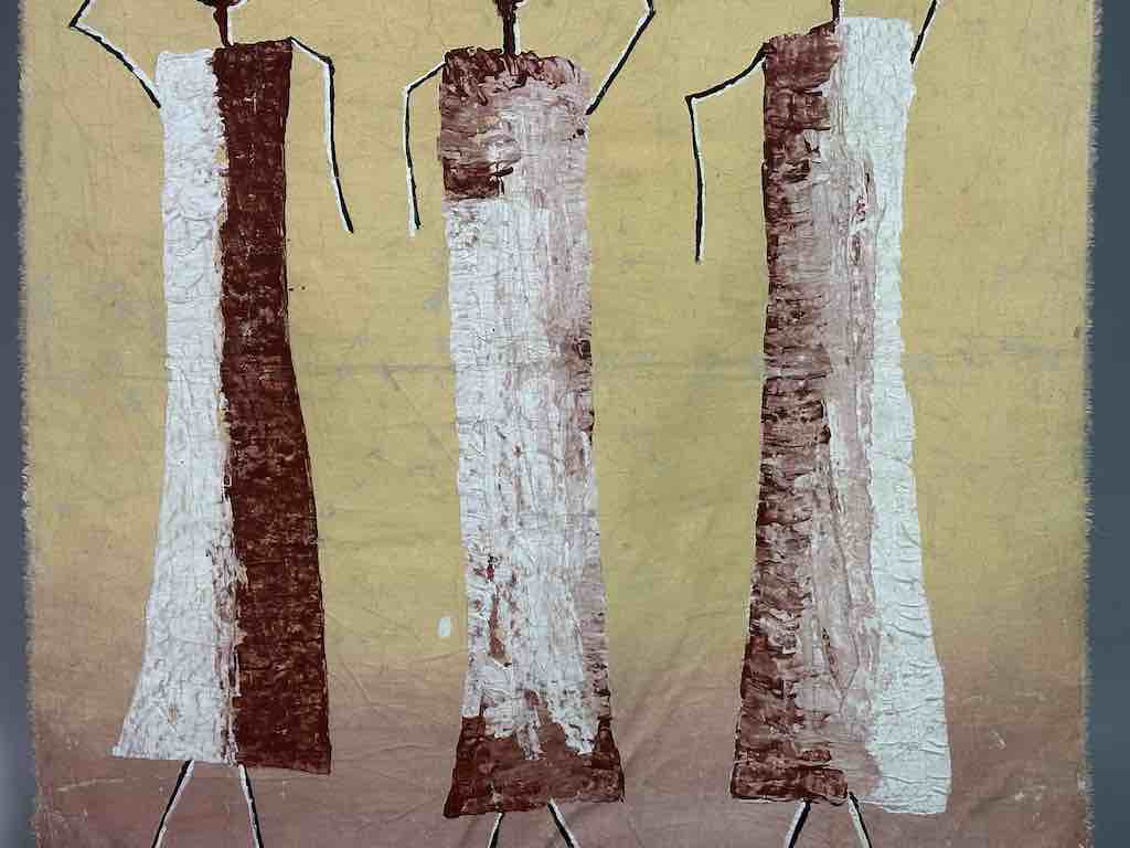 3 Stylized Women | Contemporary African Painting on Canvas Frameable Art | 30 x 43"