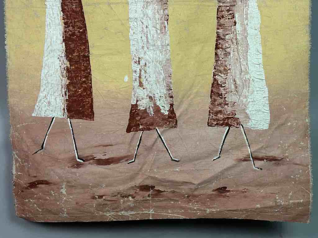 3 Stylized Women | Contemporary African Painting on Canvas Frameable Art | 30 x 43"