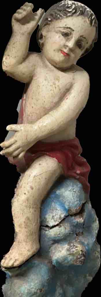 Very Large Antique Vietnamese Catholic Saint Figure Virgin Mary Immaculate Conception
