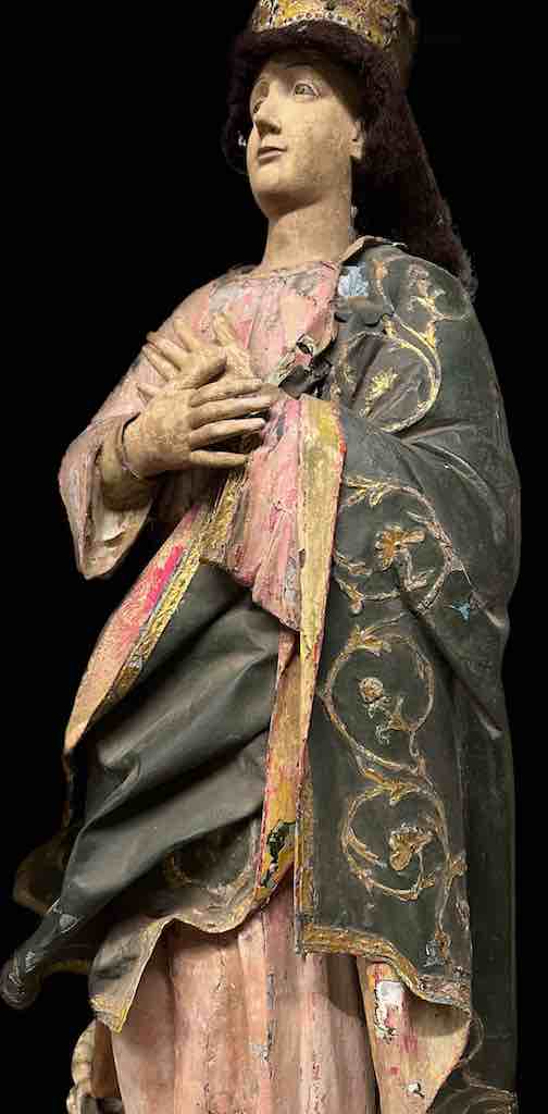 Very Large Antique Vietnamese Catholic Saint Figure Virgin Mary Immaculate Conception
