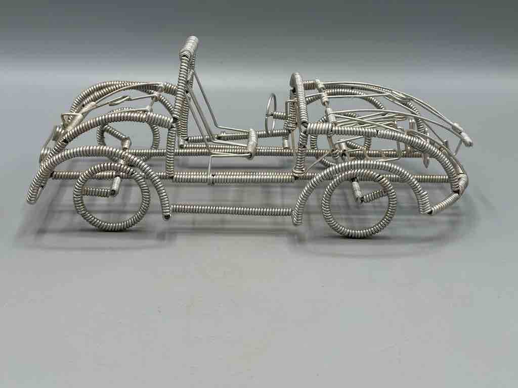 Large African Recycled Wire Toy Convertible Car - Niger
