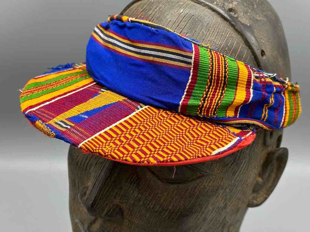 Genuine Ashanti Kente Cloth African Visor Hat