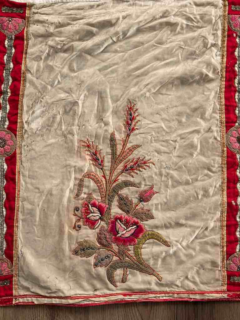 Antique Vietnamese Catholic Lamb of God Design Authentic Ecclesiastical Cloth Altar Textile