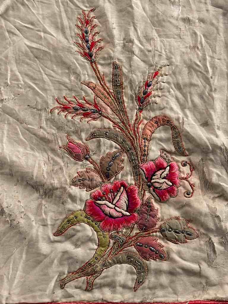 Antique Vietnamese Catholic Lamb of God Design Authentic Ecclesiastical Cloth Altar Textile