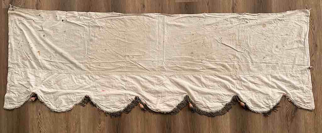 Antique Vietnamese Catholic Sacred Heart Design Authentic Ecclesiastical Cloth Altar Textile