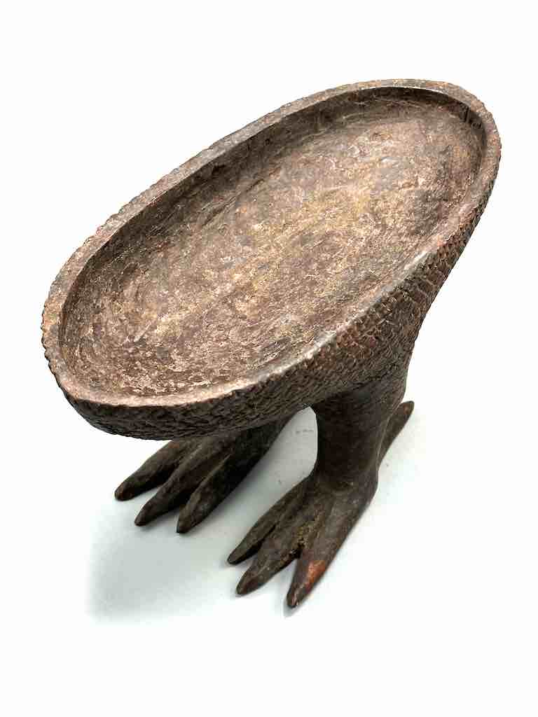 Wooden Chicken & Monkey Ritual Container | Ivory Coast, Africa