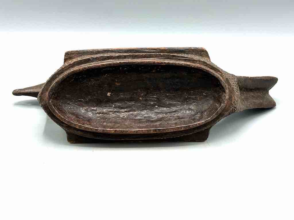 Wooden Chicken & Monkey Ritual Container | Ivory Coast, Africa