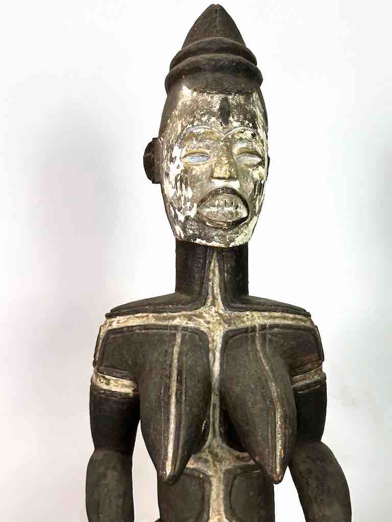 Vintage Seated Igbo Woman Spirit Statue | 25" - Nigeria