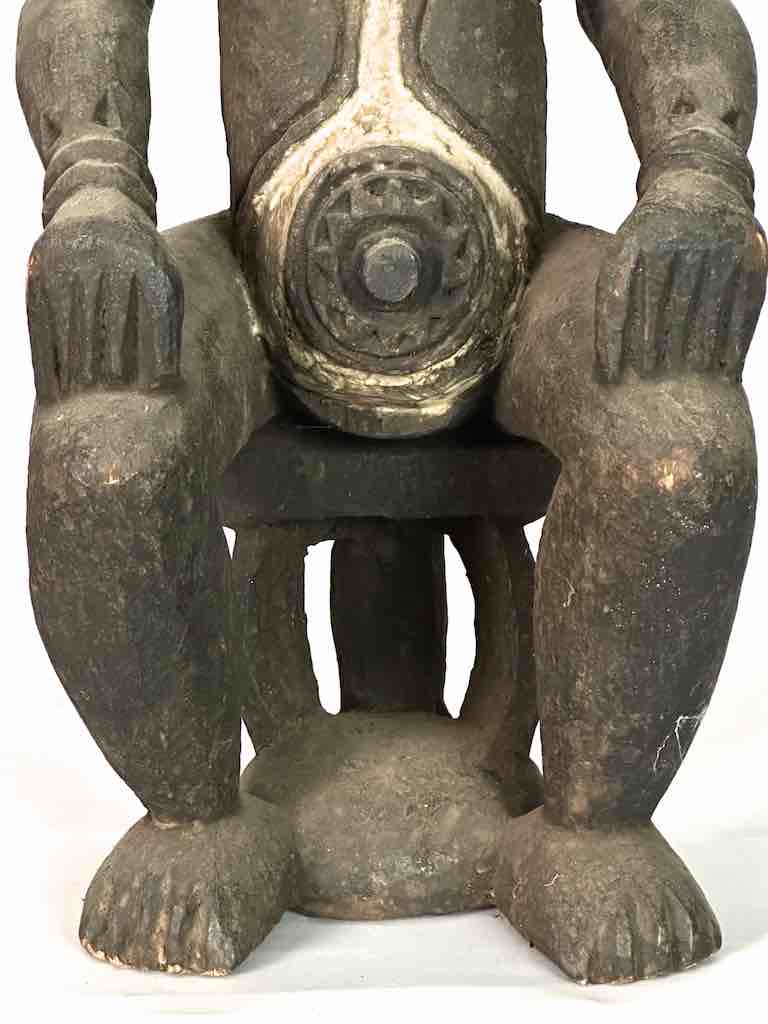 Vintage Seated Igbo Woman Spirit Statue | 25" - Nigeria