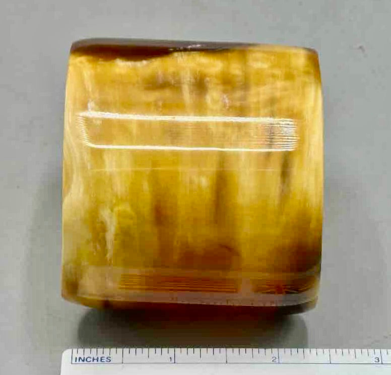 Caramel & Cream Wide Ankole Cattle Horn Bracelet - Viet Nam