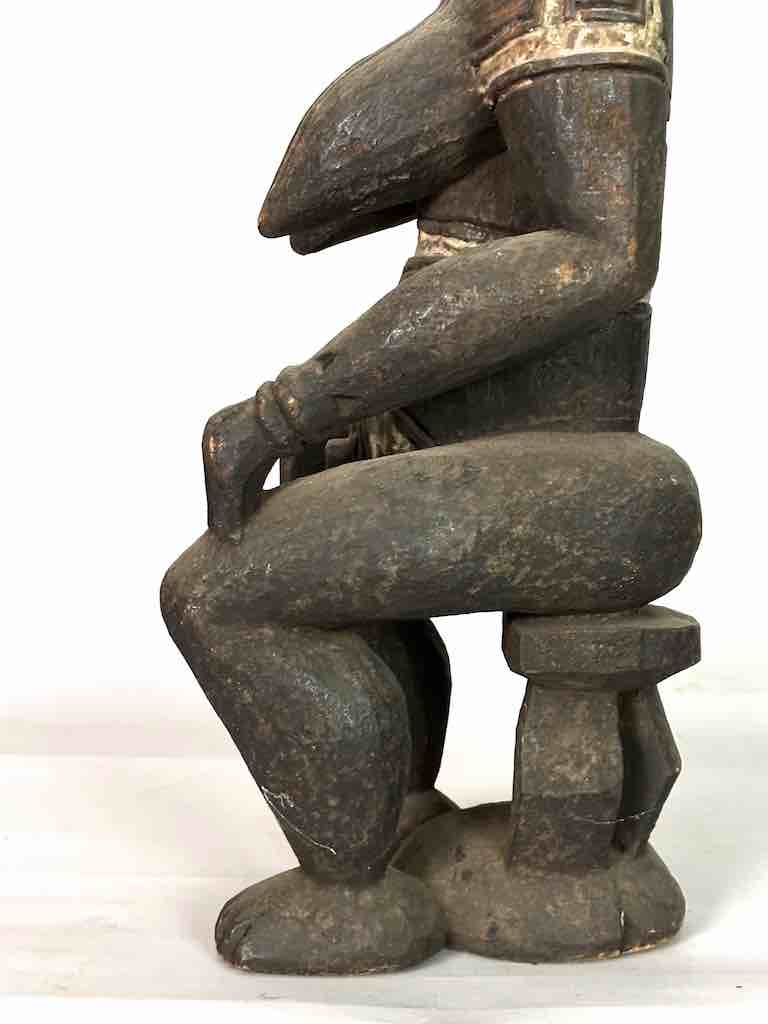 Vintage Seated Igbo Woman Spirit Statue | 25" - Nigeria