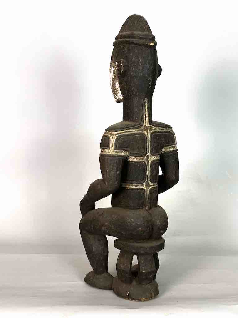 Vintage Seated Igbo Woman Spirit Statue | 25" - Nigeria