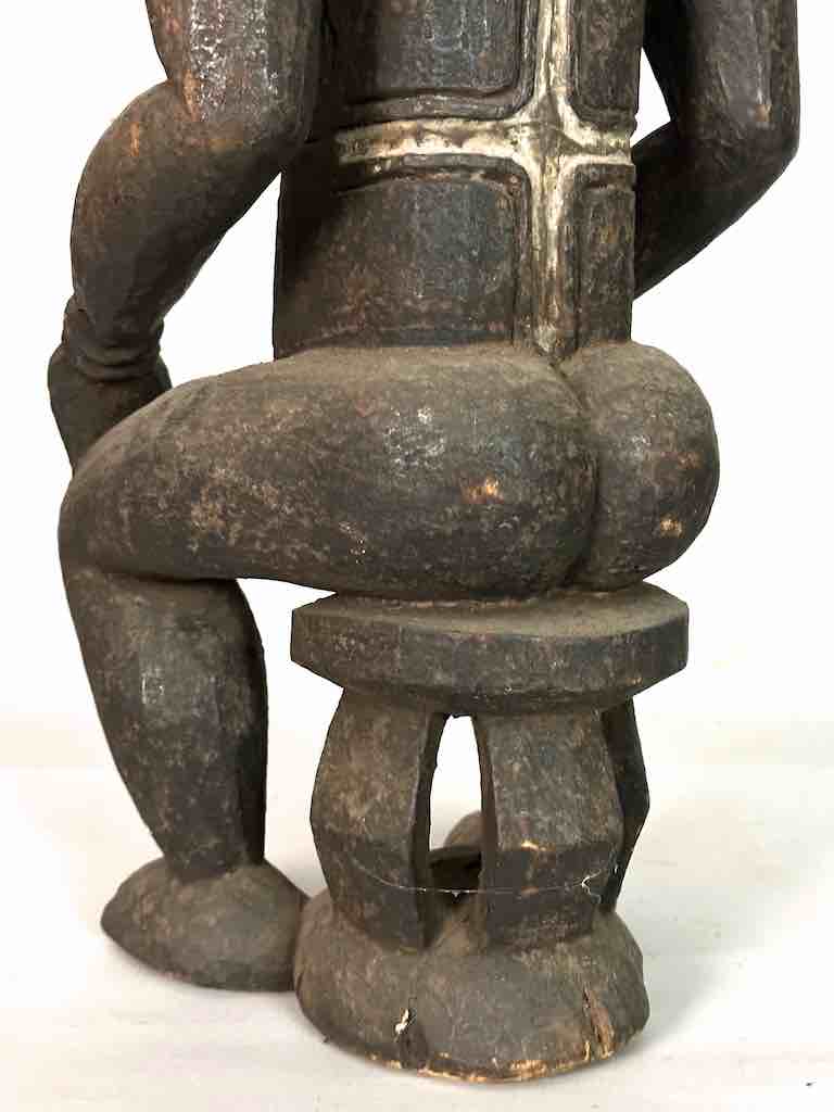 Vintage Seated Igbo Woman Spirit Statue | 25" - Nigeria
