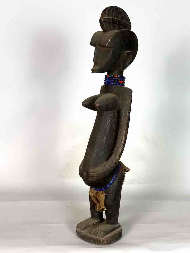 Vintage Standing Bambara Woman Spirit Statue | 26" - Mali