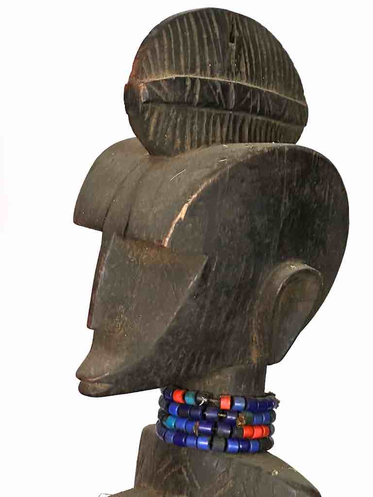 Vintage Standing Bambara Woman Spirit Statue | 26" - Mali