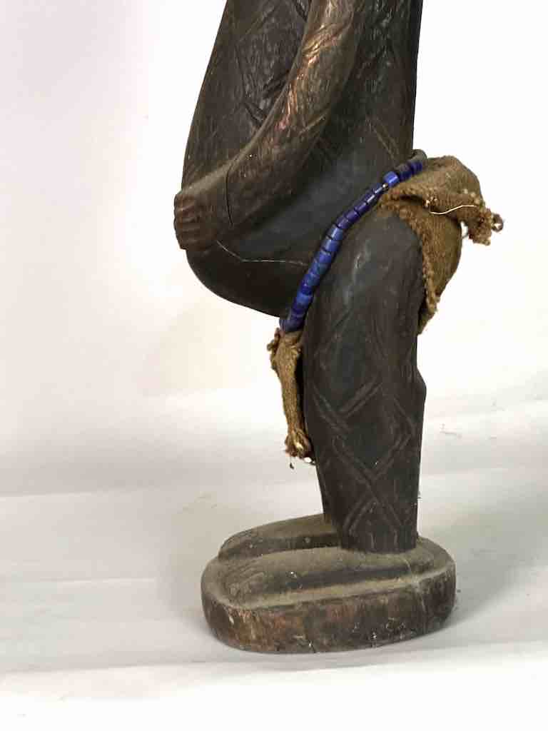 Vintage Standing Bambara Woman Spirit Statue | 26" - Mali