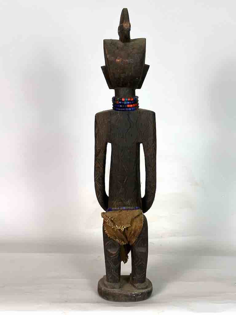 Vintage Standing Bambara Woman Spirit Statue | 26" - Mali