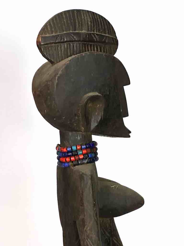 Vintage Standing Bambara Woman Spirit Statue | 26" - Mali