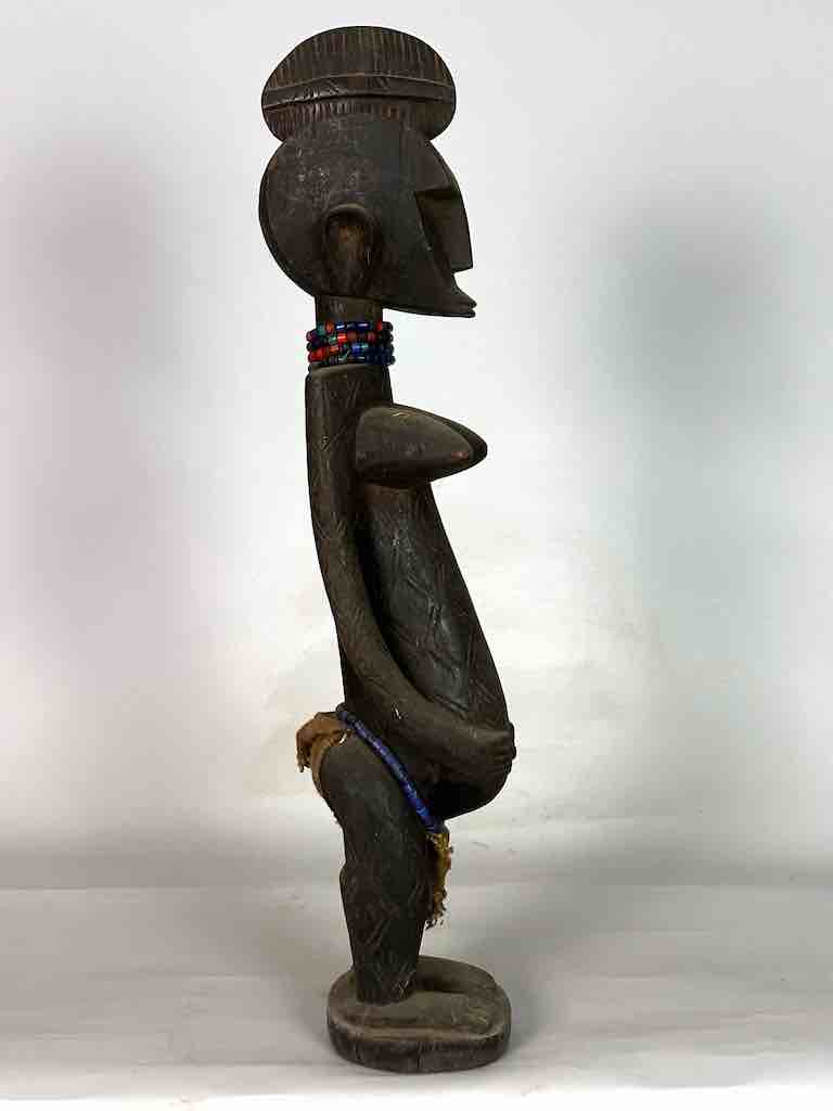 Vintage Standing Bambara Woman Spirit Statue | 26" - Mali