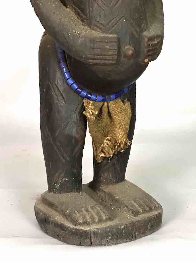 Vintage Standing Bambara Woman Spirit Statue | 26" - Mali