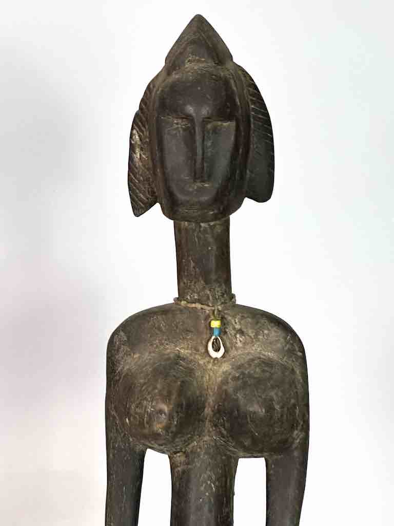 Very Old Vintage Standing Bambara Woman Spirit Statue | 26" - Mali