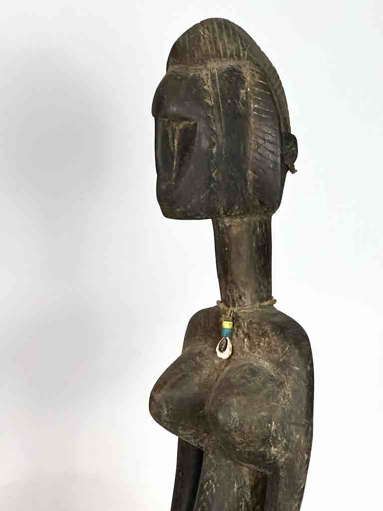 Very Old Vintage Standing Bambara Woman Spirit Statue | 26" - Mali