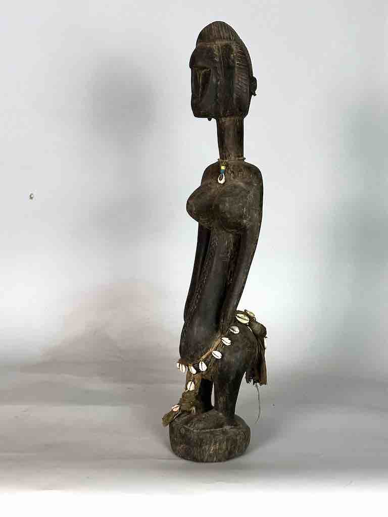 Very Old Vintage Standing Bambara Woman Spirit Statue | 26" - Mali