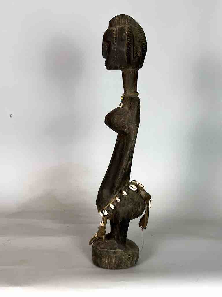 Very Old Vintage Standing Bambara Woman Spirit Statue | 26" - Mali