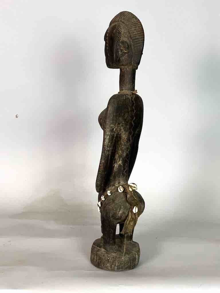 Very Old Vintage Standing Bambara Woman Spirit Statue | 26" - Mali