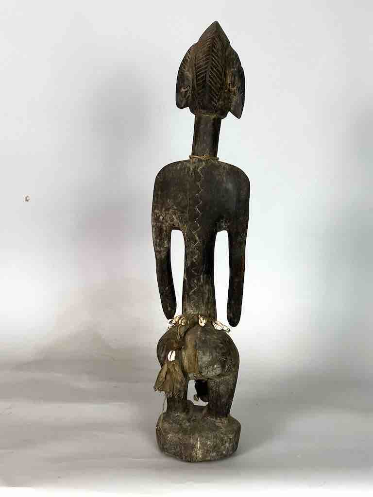 Very Old Vintage Standing Bambara Woman Spirit Statue | 26" - Mali