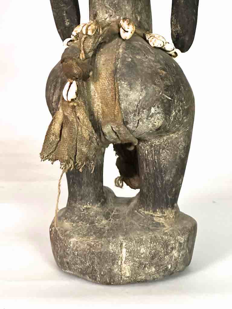 Very Old Vintage Standing Bambara Woman Spirit Statue | 26" - Mali