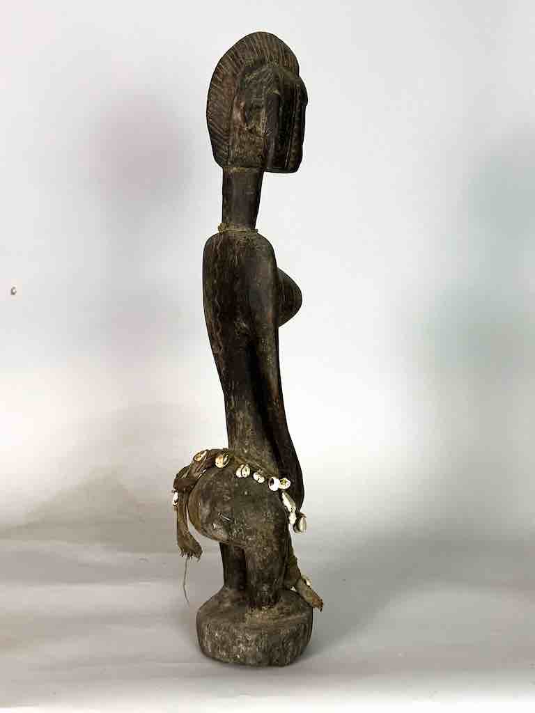 Very Old Vintage Standing Bambara Woman Spirit Statue | 26" - Mali