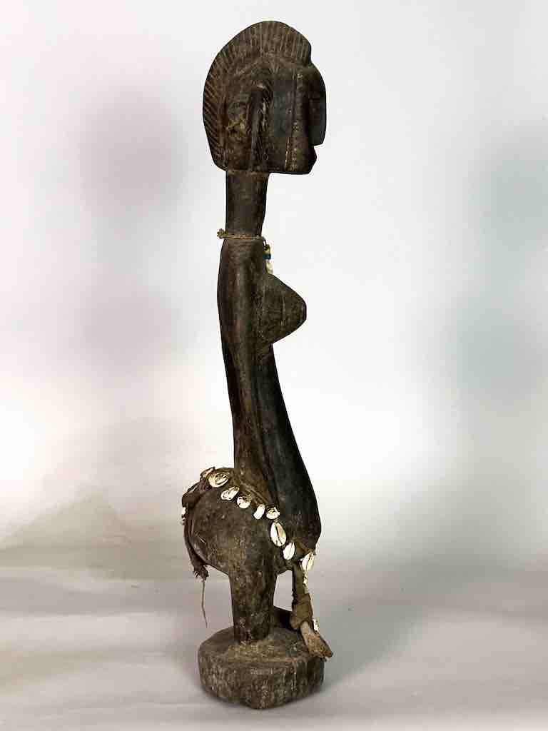 Very Old Vintage Standing Bambara Woman Spirit Statue | 26" - Mali