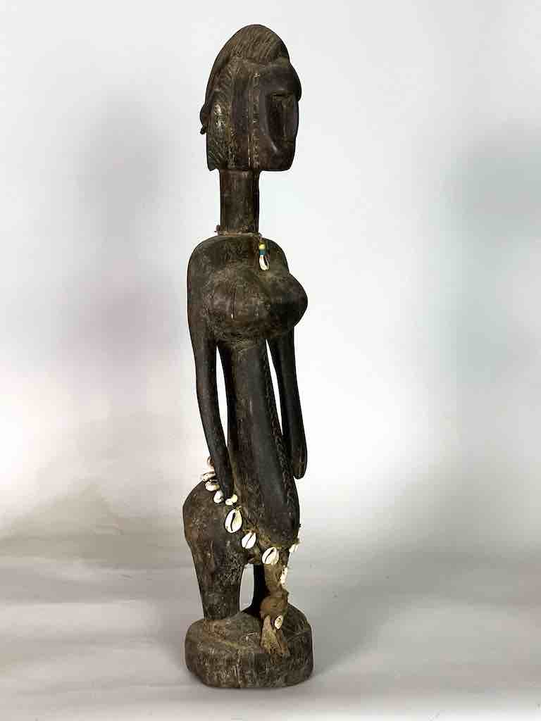 Very Old Vintage Standing Bambara Woman Spirit Statue | 26" - Mali