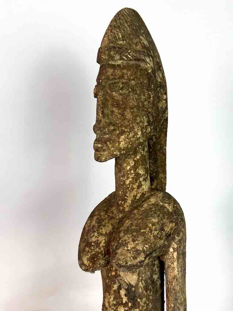 Vintage Dogon Seated Female Fetish Statue - Mali