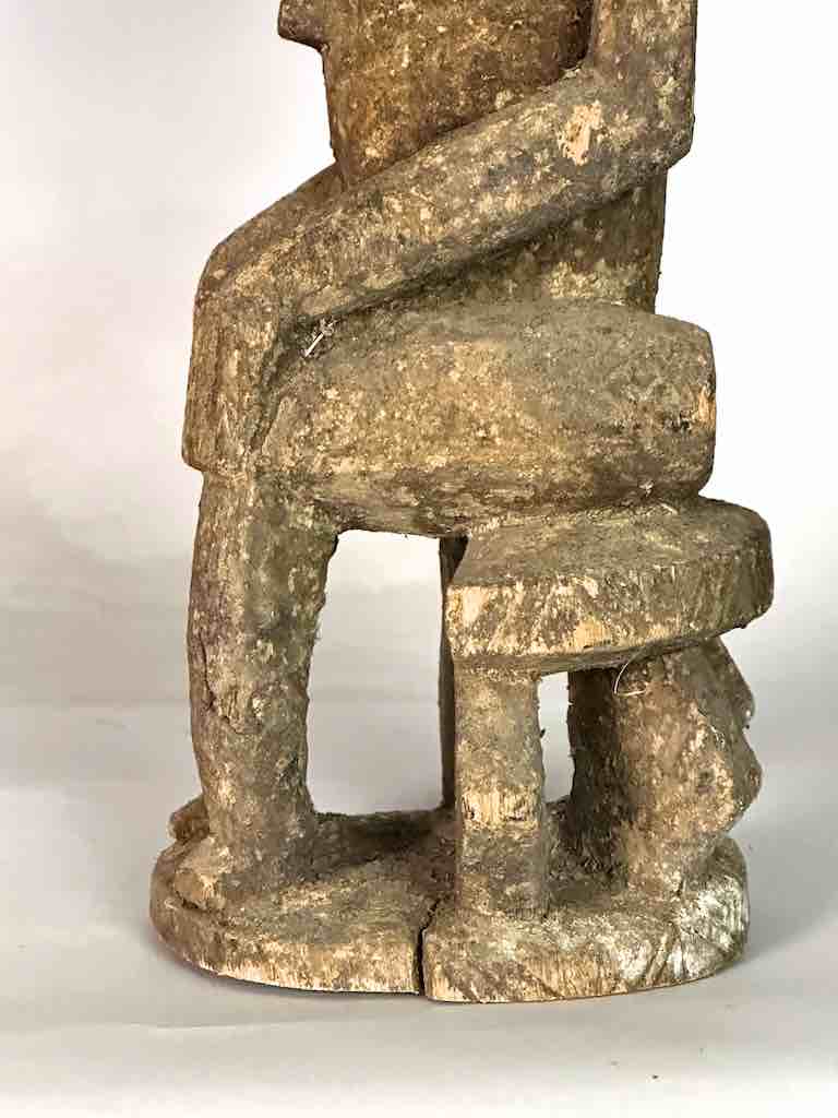 Vintage Dogon Seated Female Fetish Statue - Mali