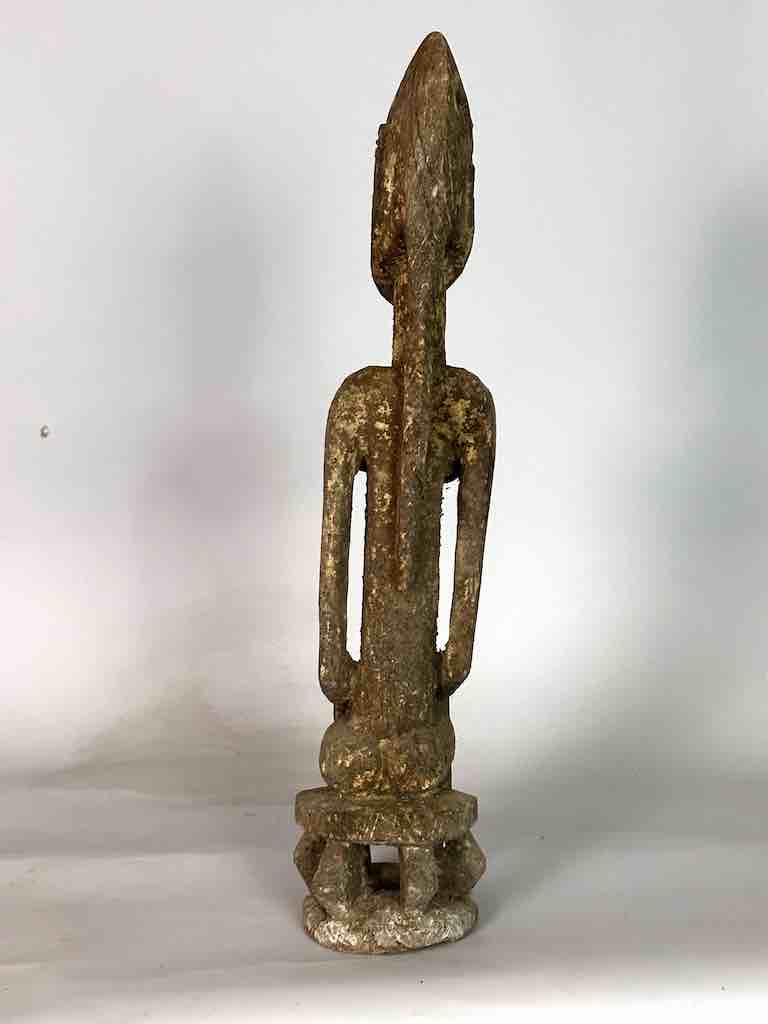 Vintage Dogon Seated Female Fetish Statue - Mali