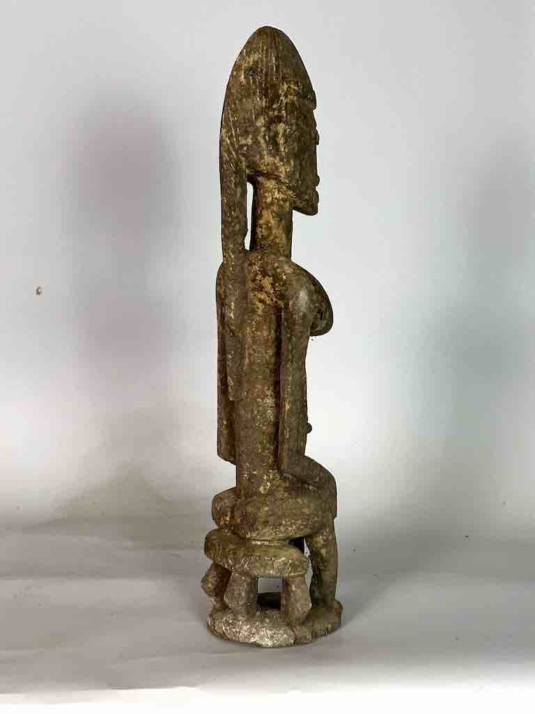 Vintage Dogon Seated Female Fetish Statue - Mali