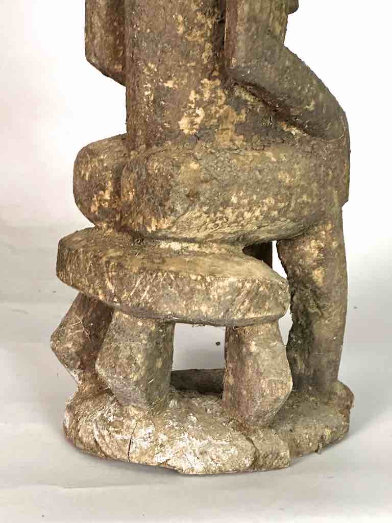 Vintage Dogon Seated Female Fetish Statue - Mali