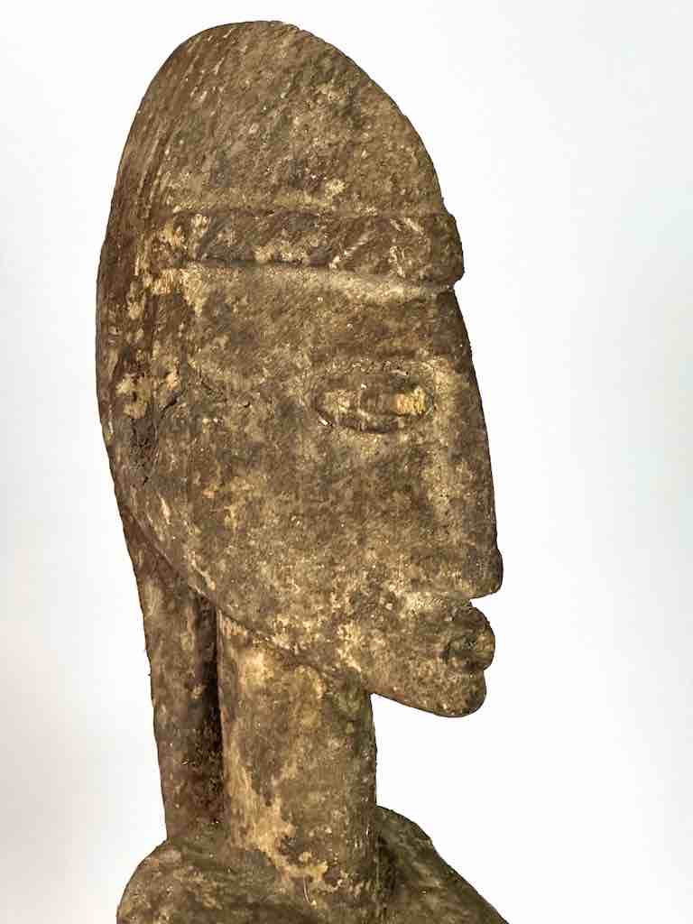 Vintage Dogon Seated Female Fetish Statue - Mali