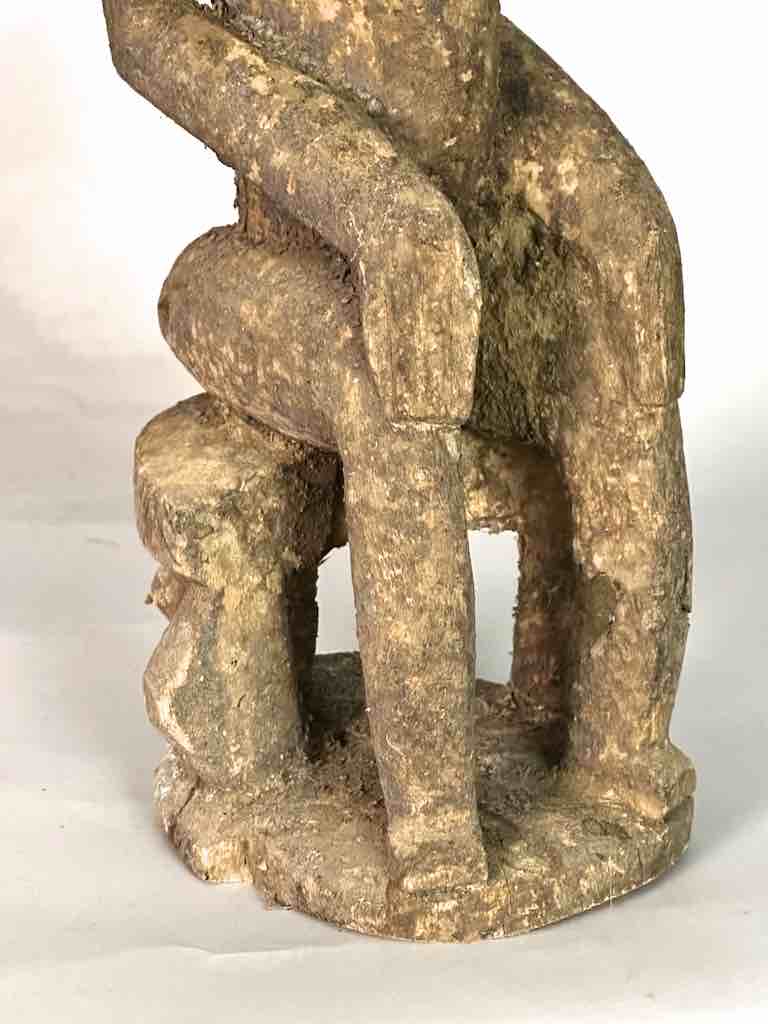 Vintage Dogon Seated Female Fetish Statue - Mali