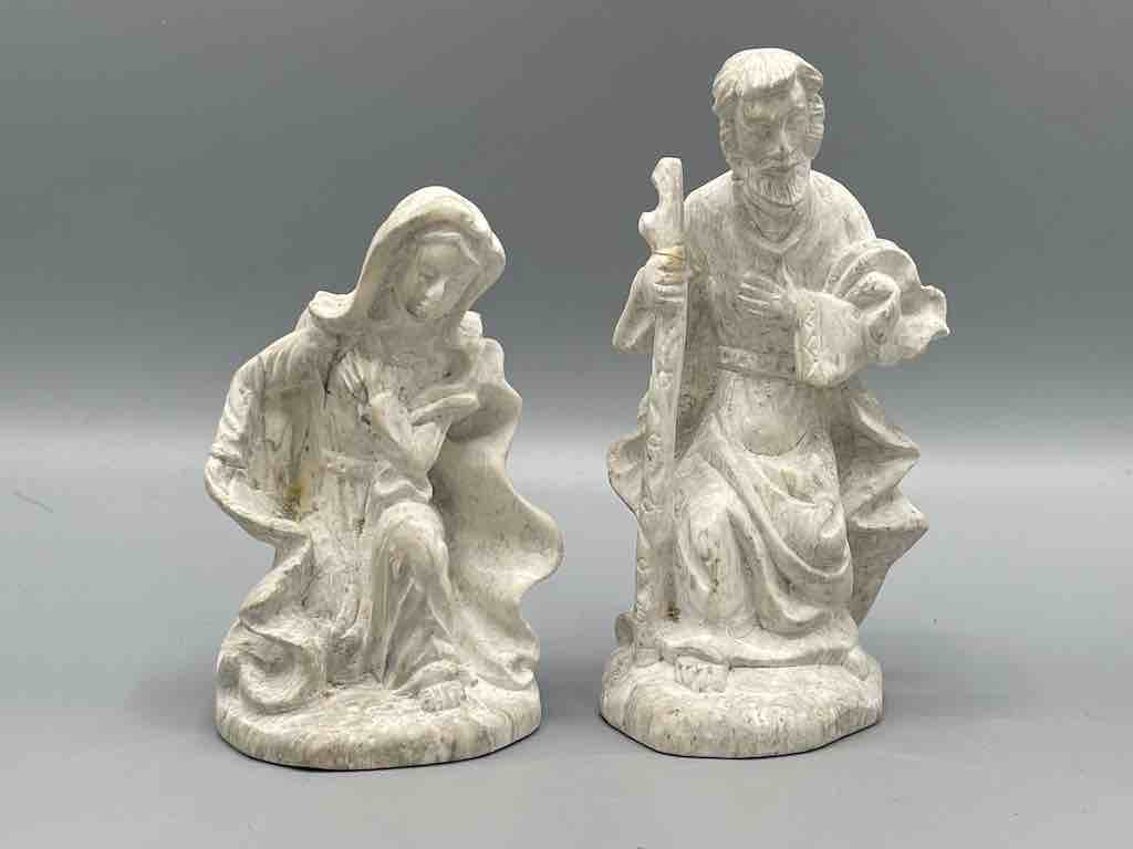 13-Piece Hand-Carved Soapstone Nativity - Viet Nam