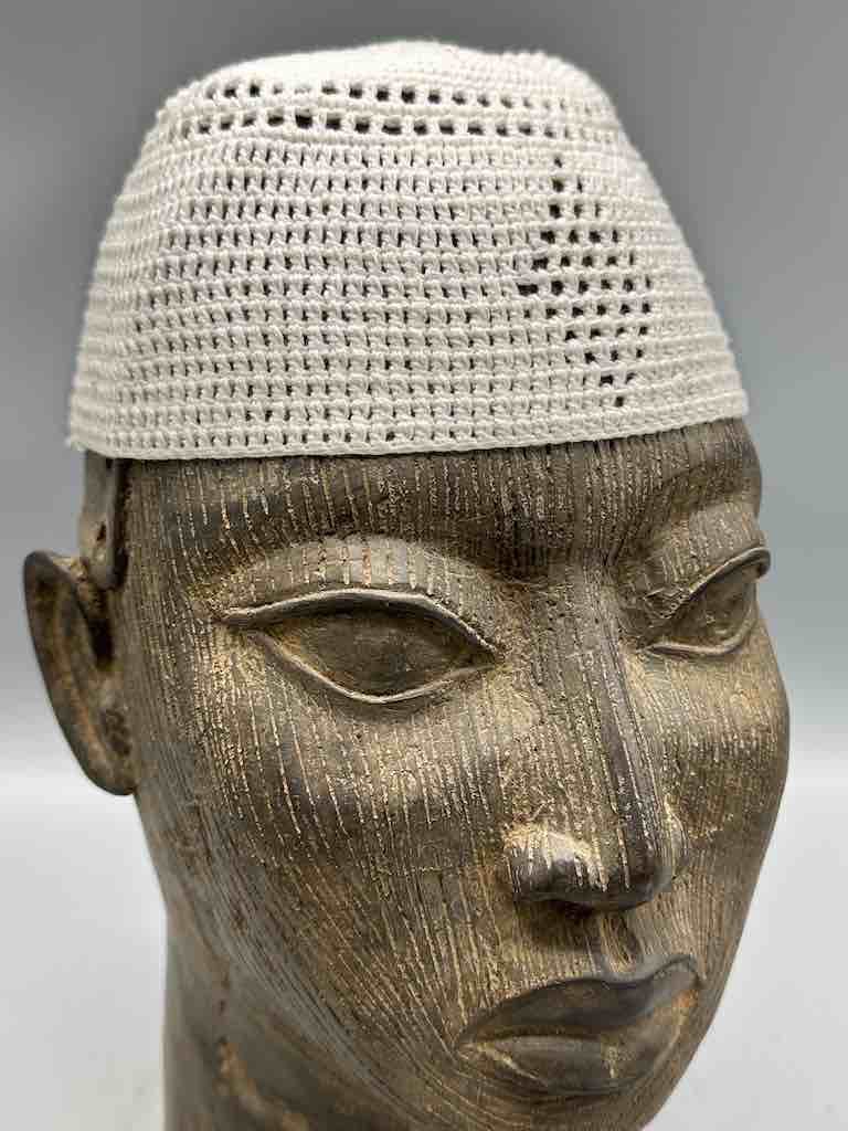Solid color 100% cotton crocheted kufi African men's hat