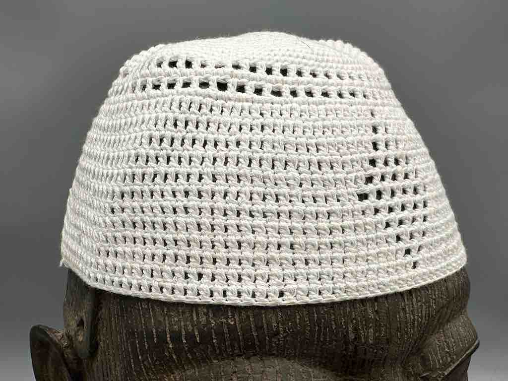 Solid color 100% cotton crocheted kufi African men's hat