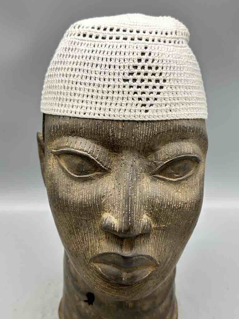Solid color 100% cotton crocheted kufi African men's hat