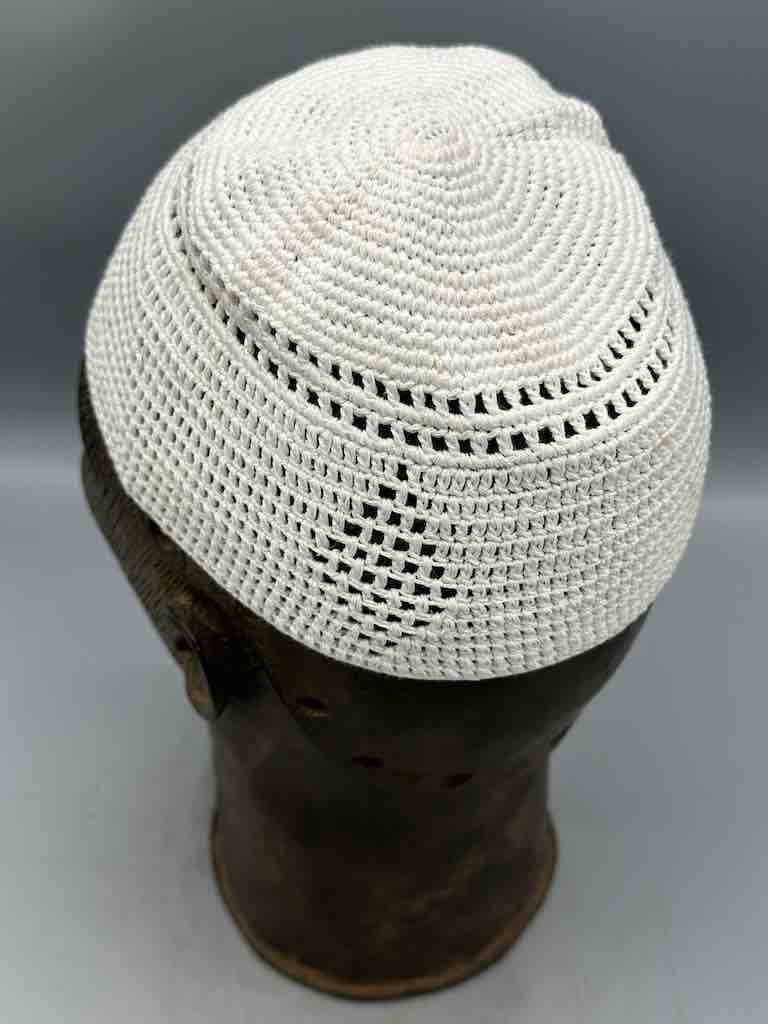 Solid color 100% cotton crocheted kufi African men's hat