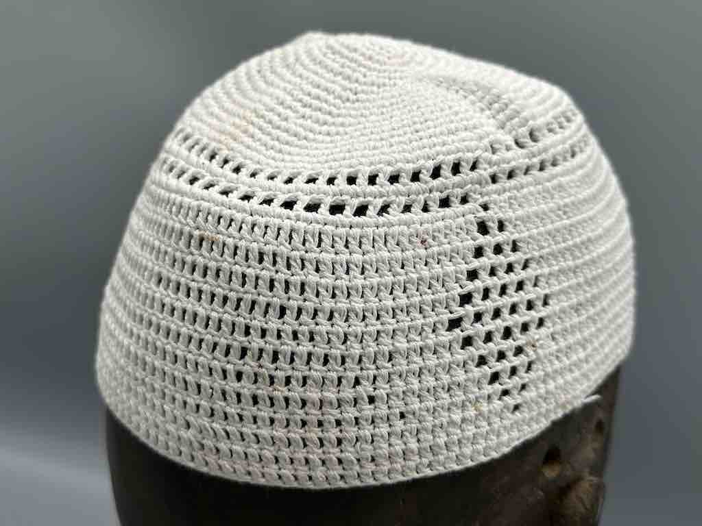 Solid color 100% cotton crocheted kufi African men's hat