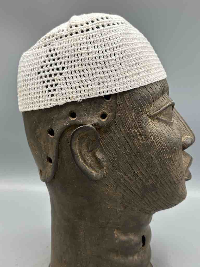 Solid color 100% cotton crocheted kufi African men's hat
