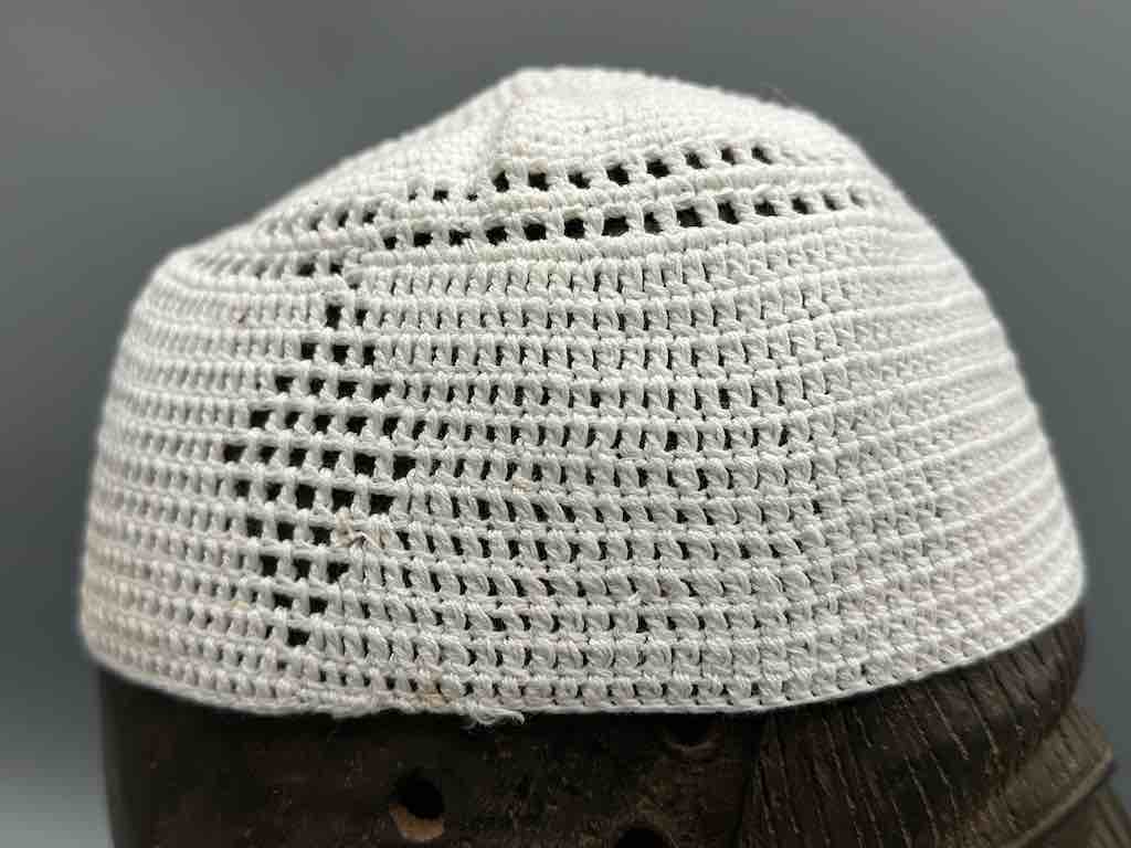 Solid color 100% cotton crocheted kufi African men's hat